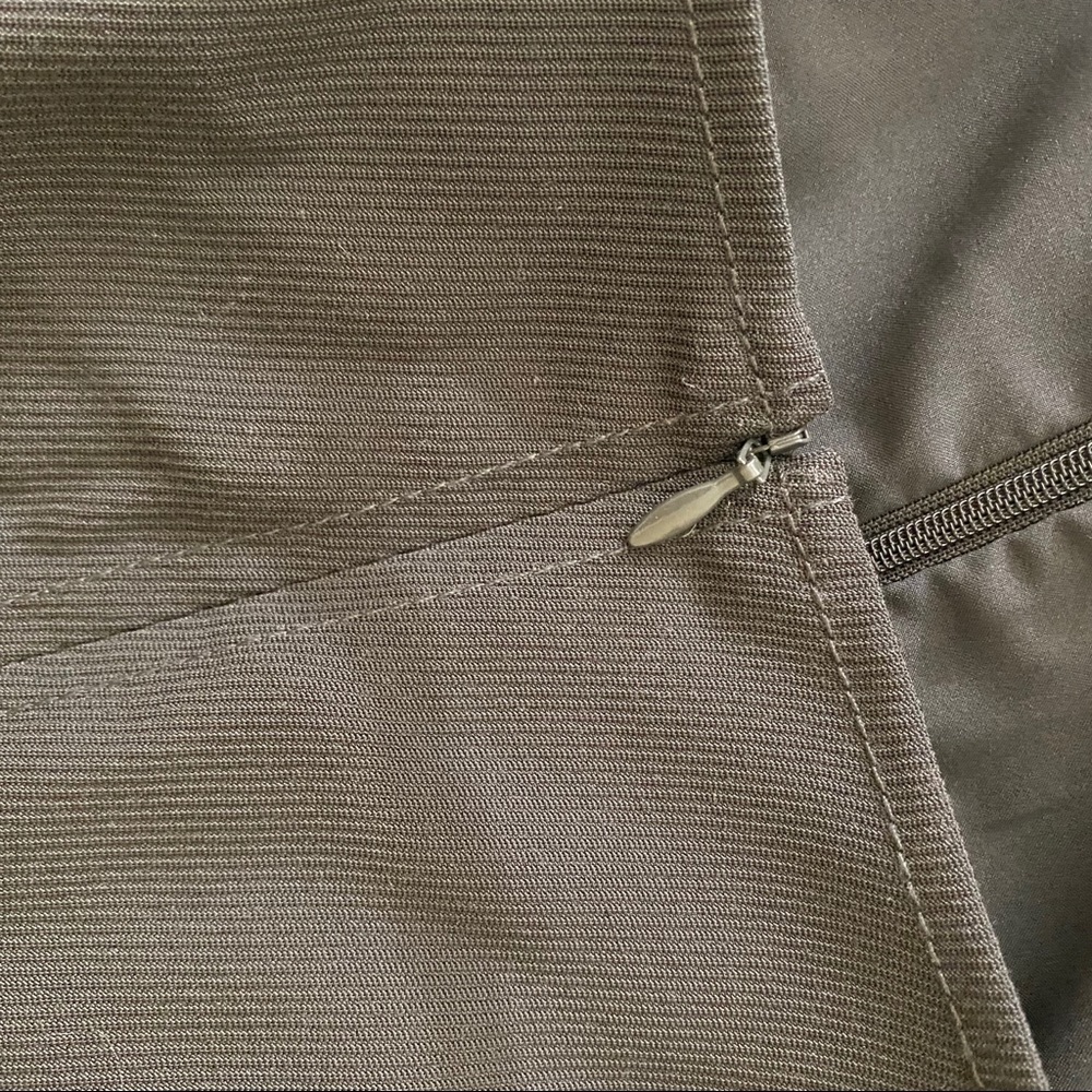 Club Monaco Dark Olive Green A Line Dress - Picture 9 of 9